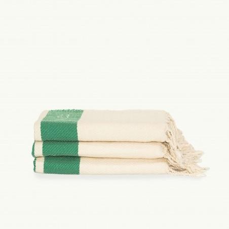 FOUTA TOALLA PAREO 2X1M CRUDO VERDE INTENSO