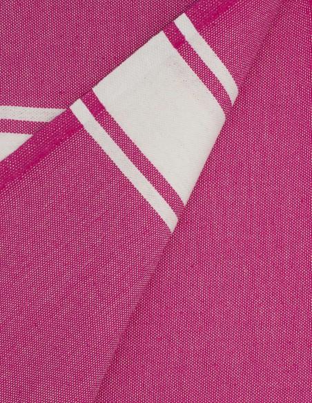 FOUTA TOALLA PAREO 2X1M FUCSIA BLANCO