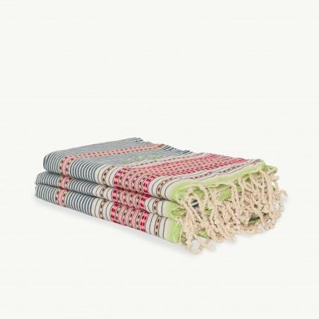 FOUTA TOALLA PAREO 2X1M PETROLEO ROSA