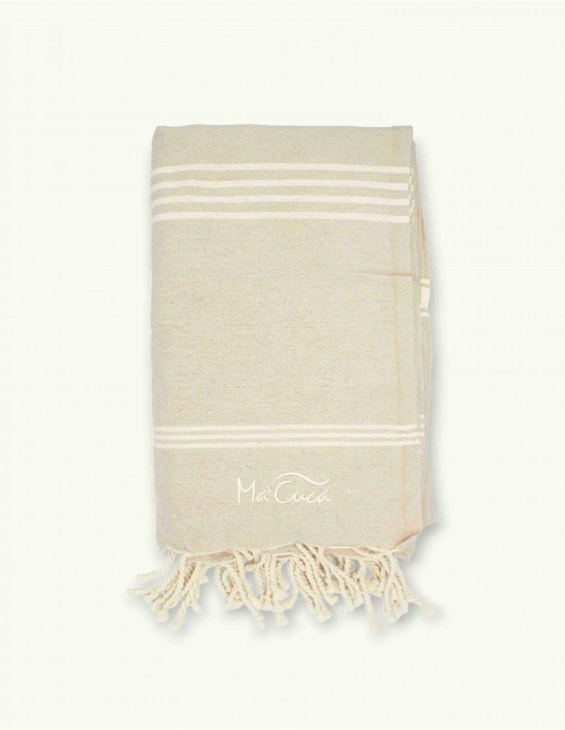 FOUTA TOALLA PAREO 2X2M BEIGE CRUDO