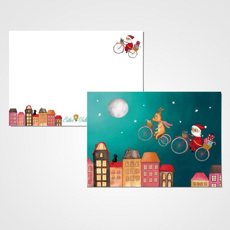 Postal ilustrada de papel Couché 350gr