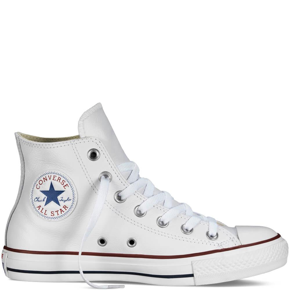 Bota Converse Chuck Taylor All Star Piel Blanca Hombre y Mujer