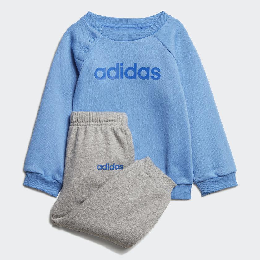 Chandal Adidas Linear Fleece Azul/Gris Bebé
