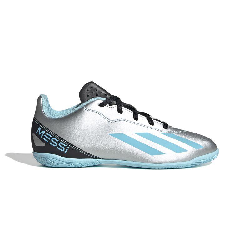 Bota Fútbol Adidas Pista Niño Messi IN Plata Crazyfast