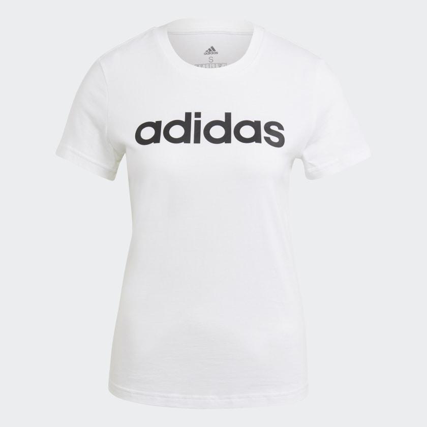 Camiseta Adidas Loungewear Essentials Algodón Blanca/Negra Mujer