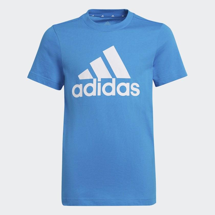 Camiseta Adidas Essentials Big Logo Algodón Turquesa/Blanco Unisex