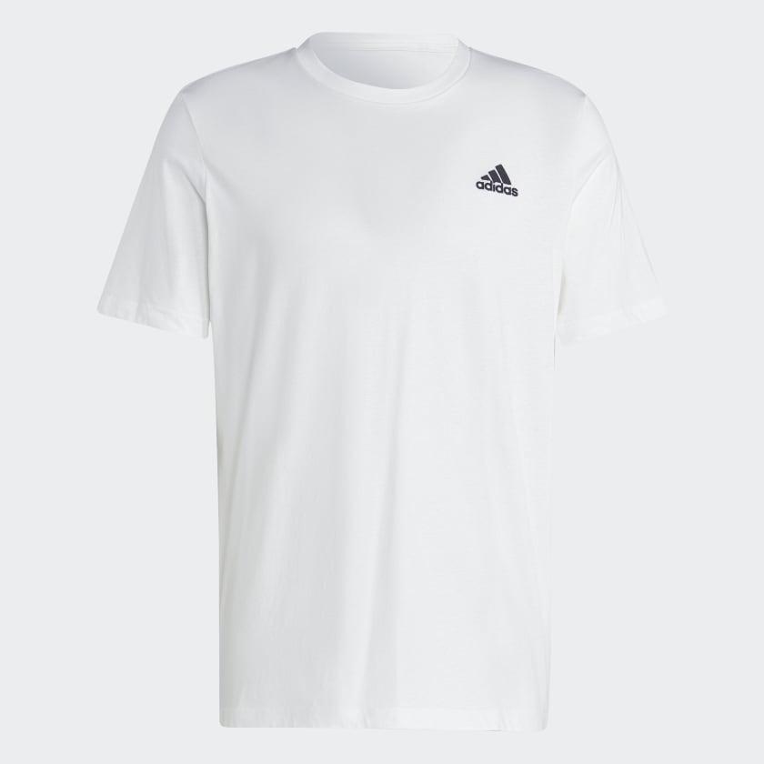 Camiseta Adidas Hombre Algodón Small Logo Blanca