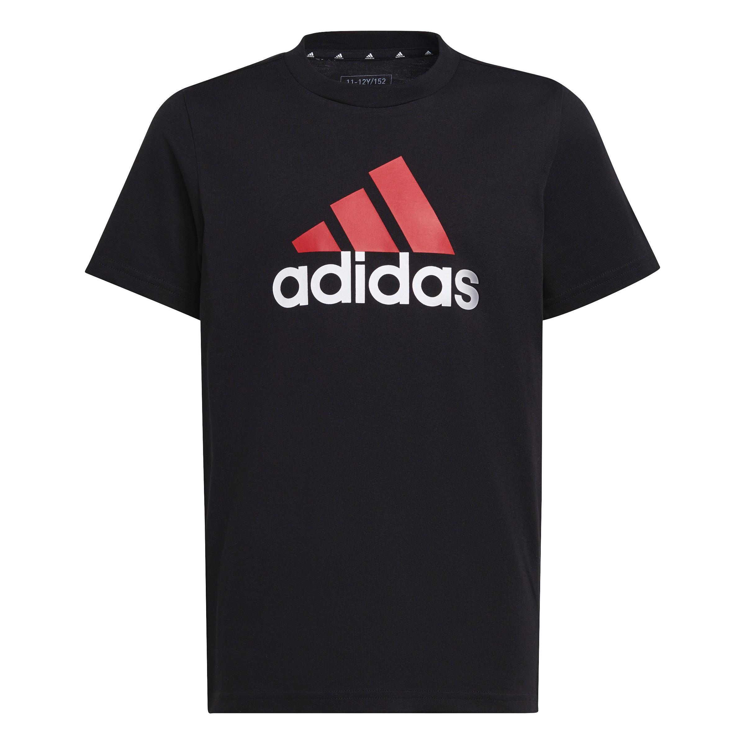 Camiseta Adidas Niño Algodón Big Logo Negro/Rojo