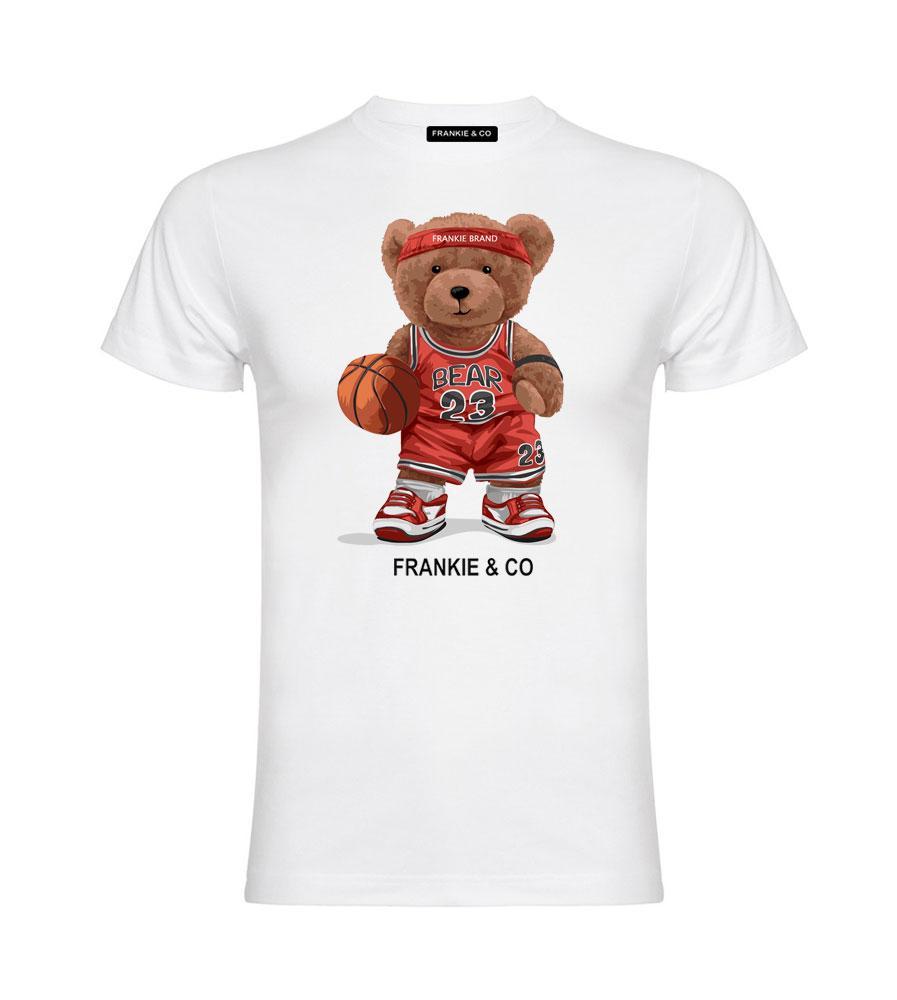 Camiseta Frankie & Co Hombre Jordan Bear Blanca