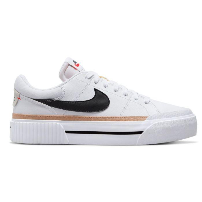 ZAPATILLA NIKE SUPLEMENTO MUJER PIEL COURT LEGACY LIFT BLANCA