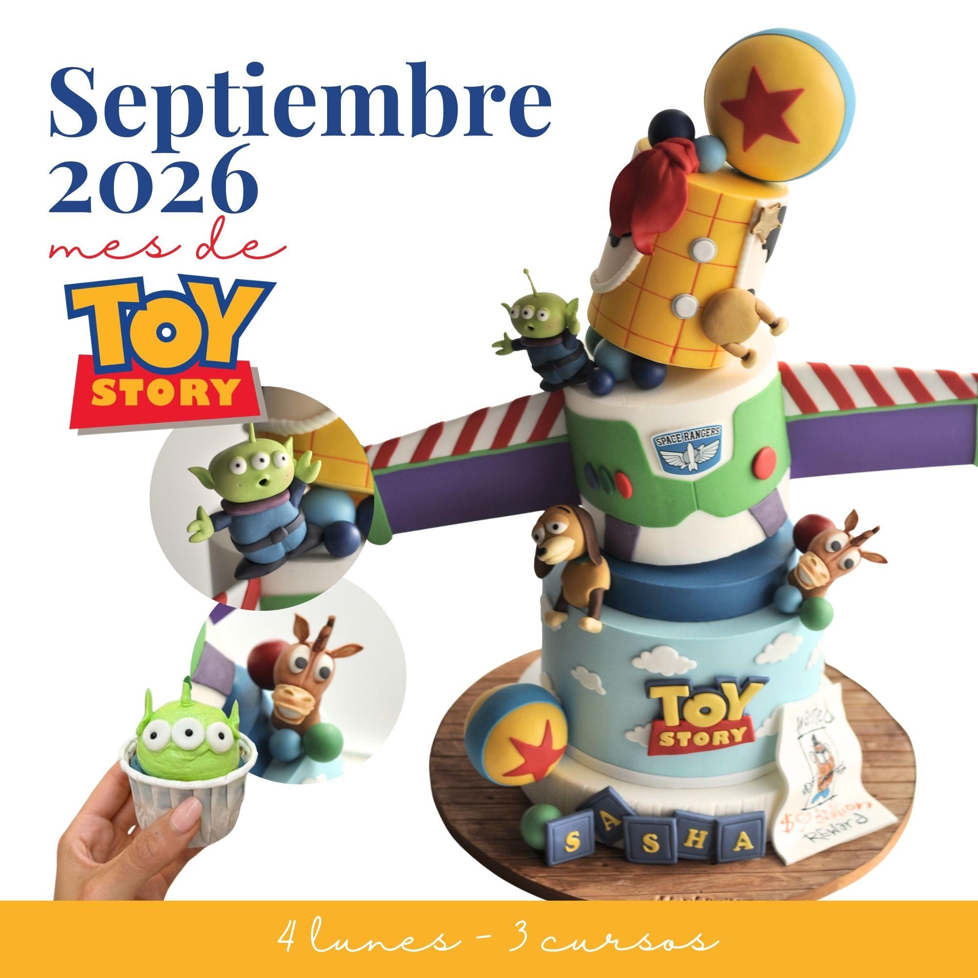Programación de cursos de repostería Toy Story de septiembre en Dulces Ilusiones