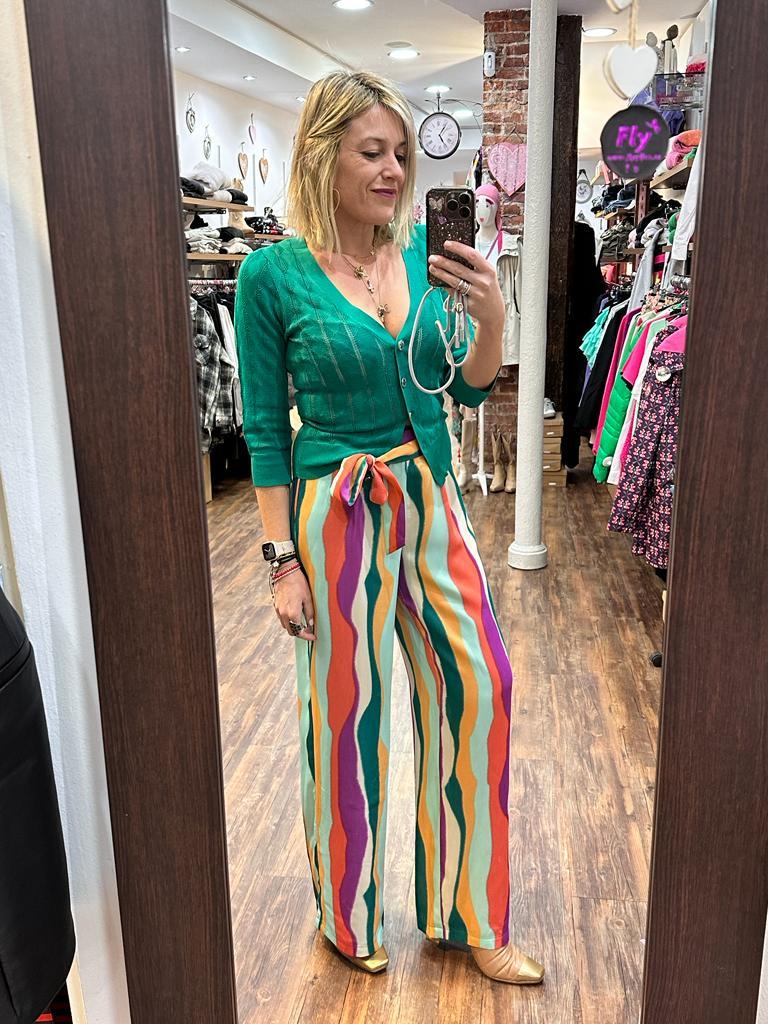   PALAZZO PANTALON TANYA LAZADA PALAZZO MULTICOLOR DE VEROMODA