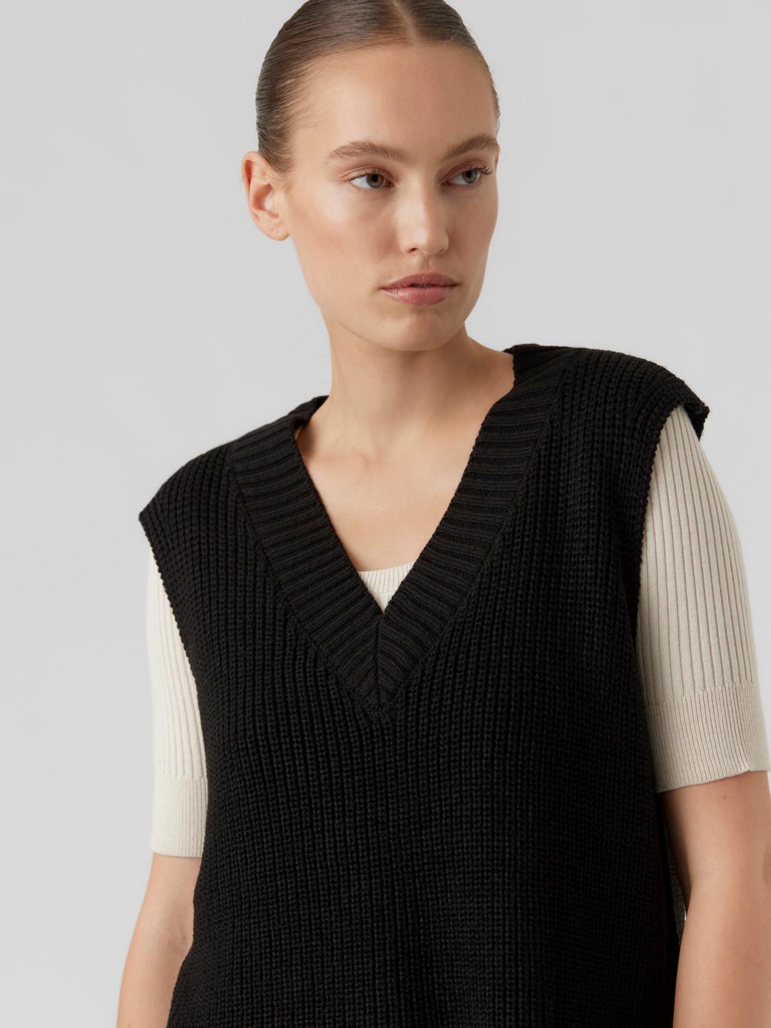 CHALECO LARGO ESCOTE PICO VERO MODA VMLEA