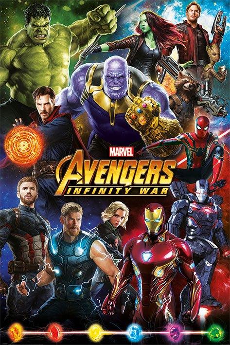 POSTER - VENGADORES INFINITY WAR PERSONAJES - Madakiba