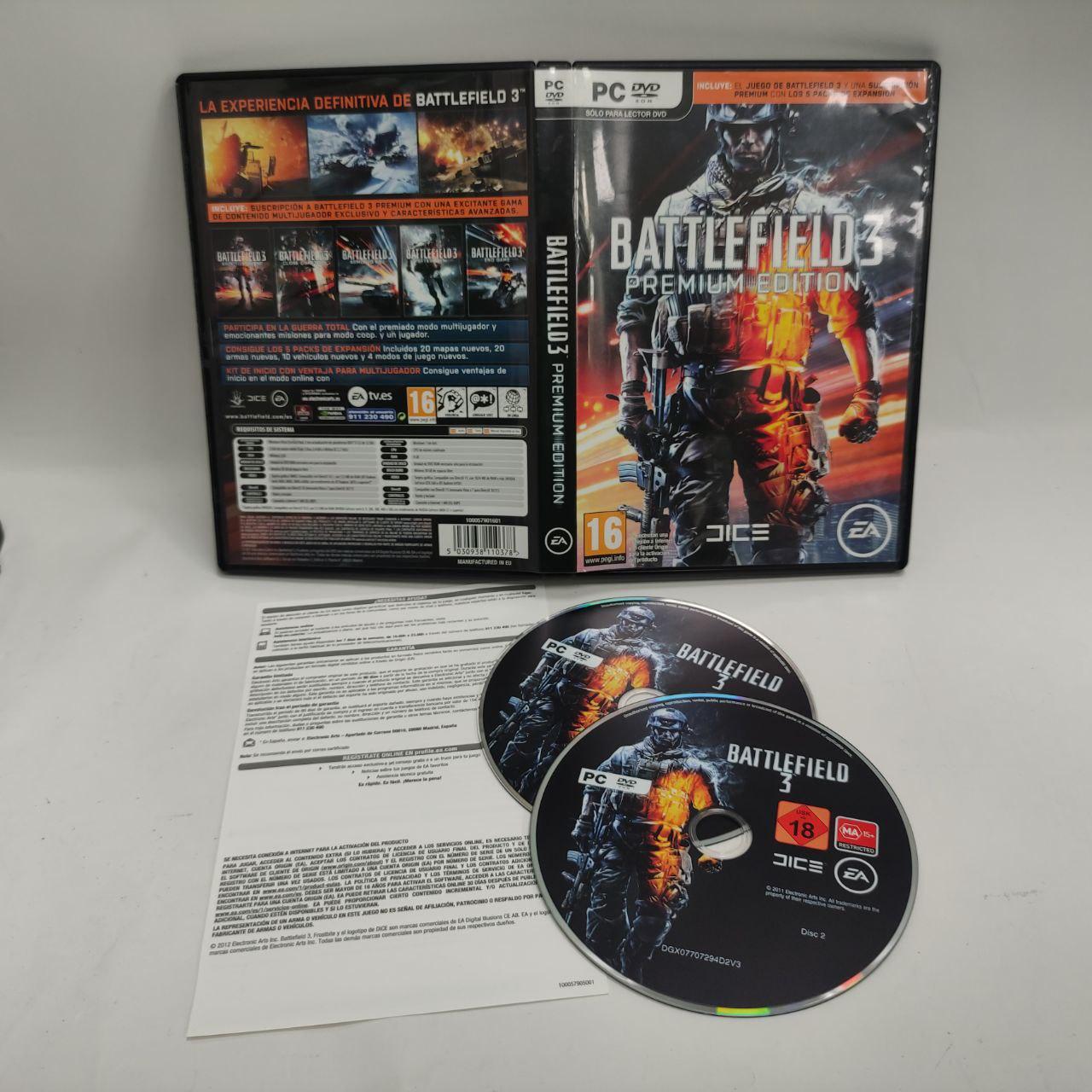 BATTLEFIELD 3 PREMIUM EDITION (NO JUGABLE SOLO PARA COLECCIONAR)