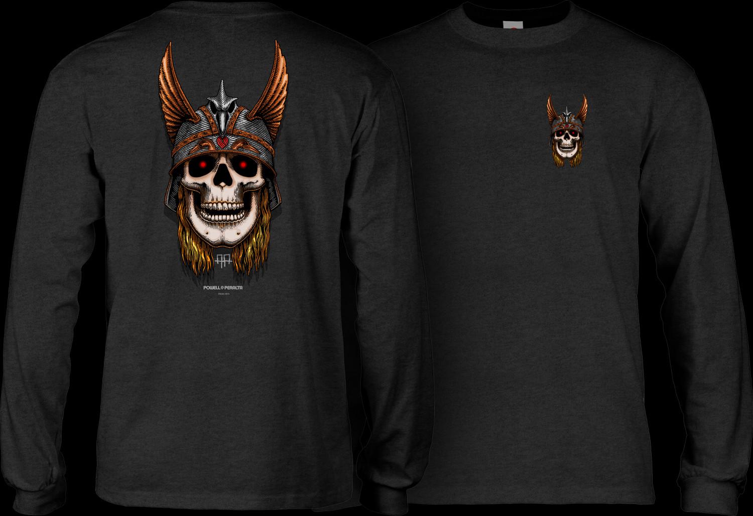 TEE L/S ANDERSON SKULL CHARCOAL HEATHER POWELL PERALTA