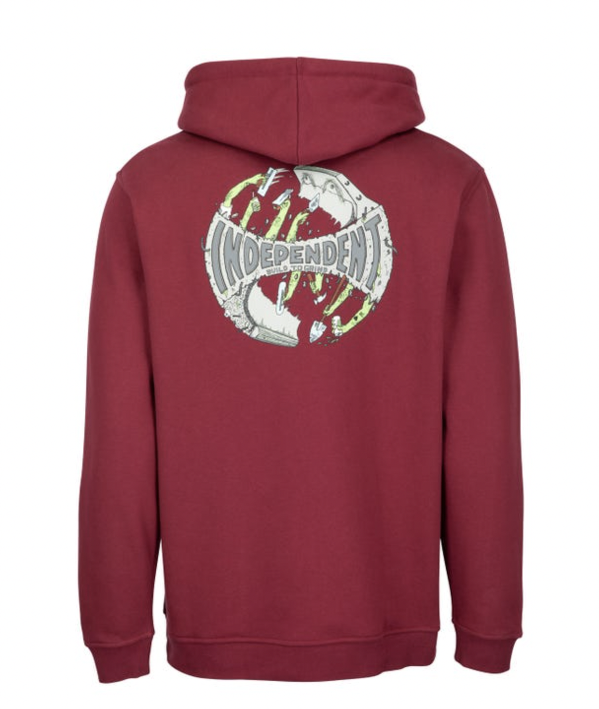 Sudadera Build To Grind Maroon INDEPENDENT