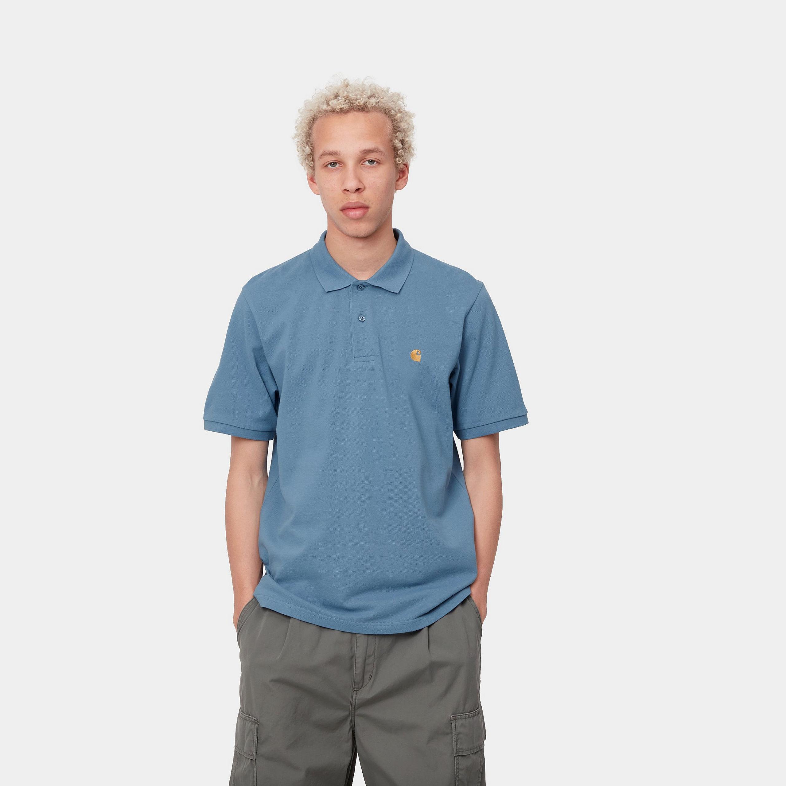 S/S Chase Pique Polo Icy Water CARHARTT