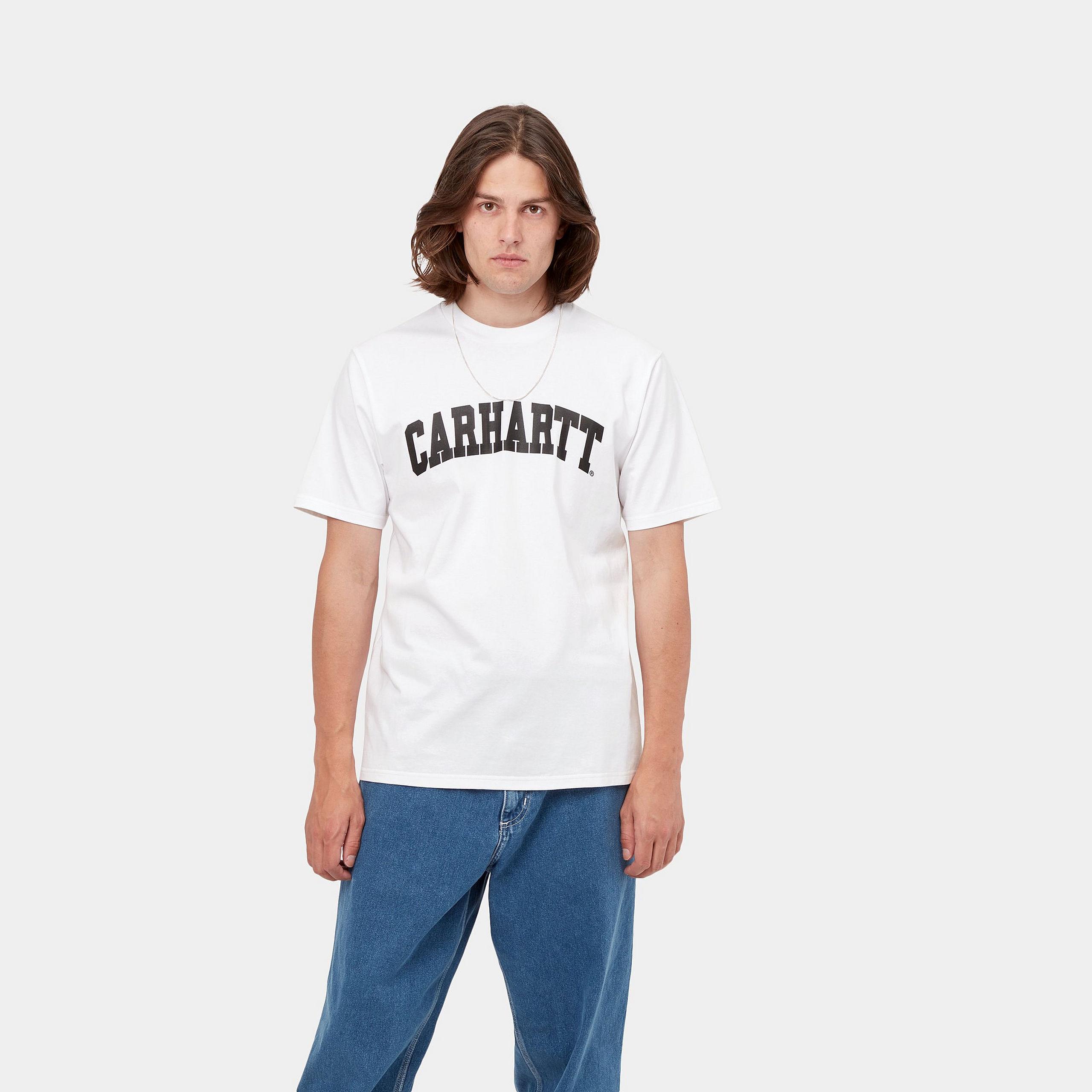 S/S University T-Shirt White / Black CARHARTT