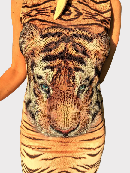 vestido largo leopardo tatu tosnac.com